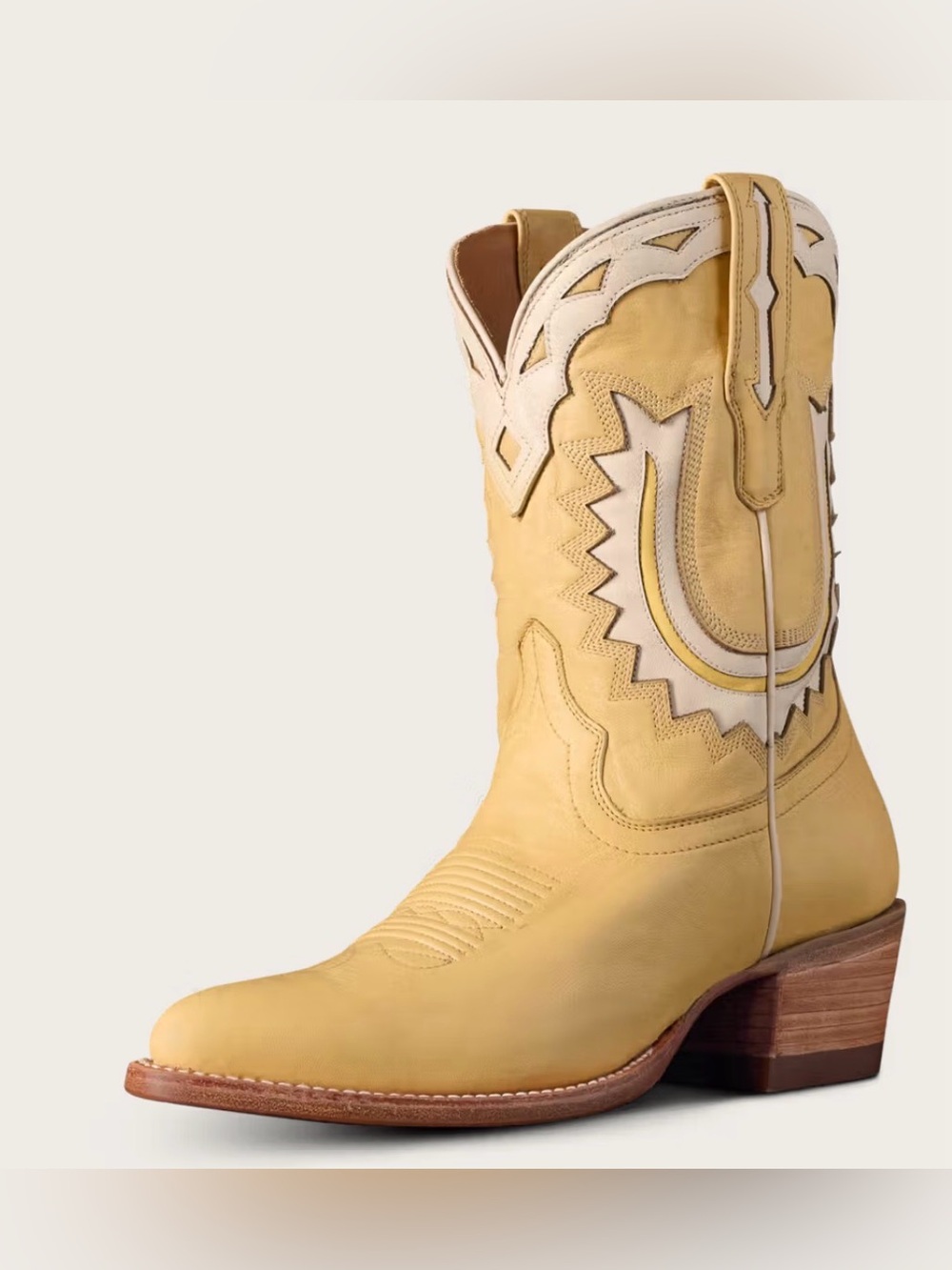 Tecovas The JOLENE western pale yellow boots US 9 $395 CURRENT